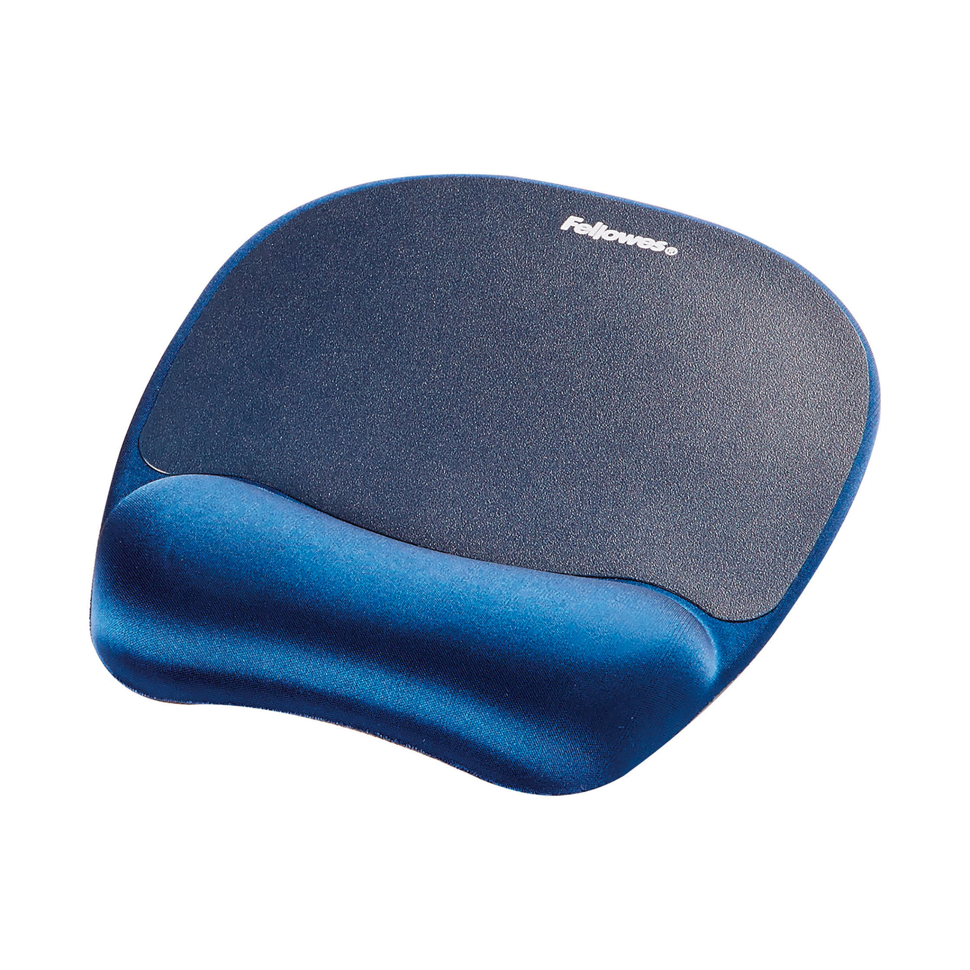 Fellowes Tappetino mouse con poggiapolsi in gel Crystal - blu