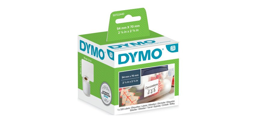 Etichette permanenti LW DYMO Dischetti/Badge 54 x 70 mm bianco 320 unità