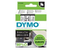 DYMO S0720680 Nastro Standard D1, 9 mm x 7 m, Nero su Bianco