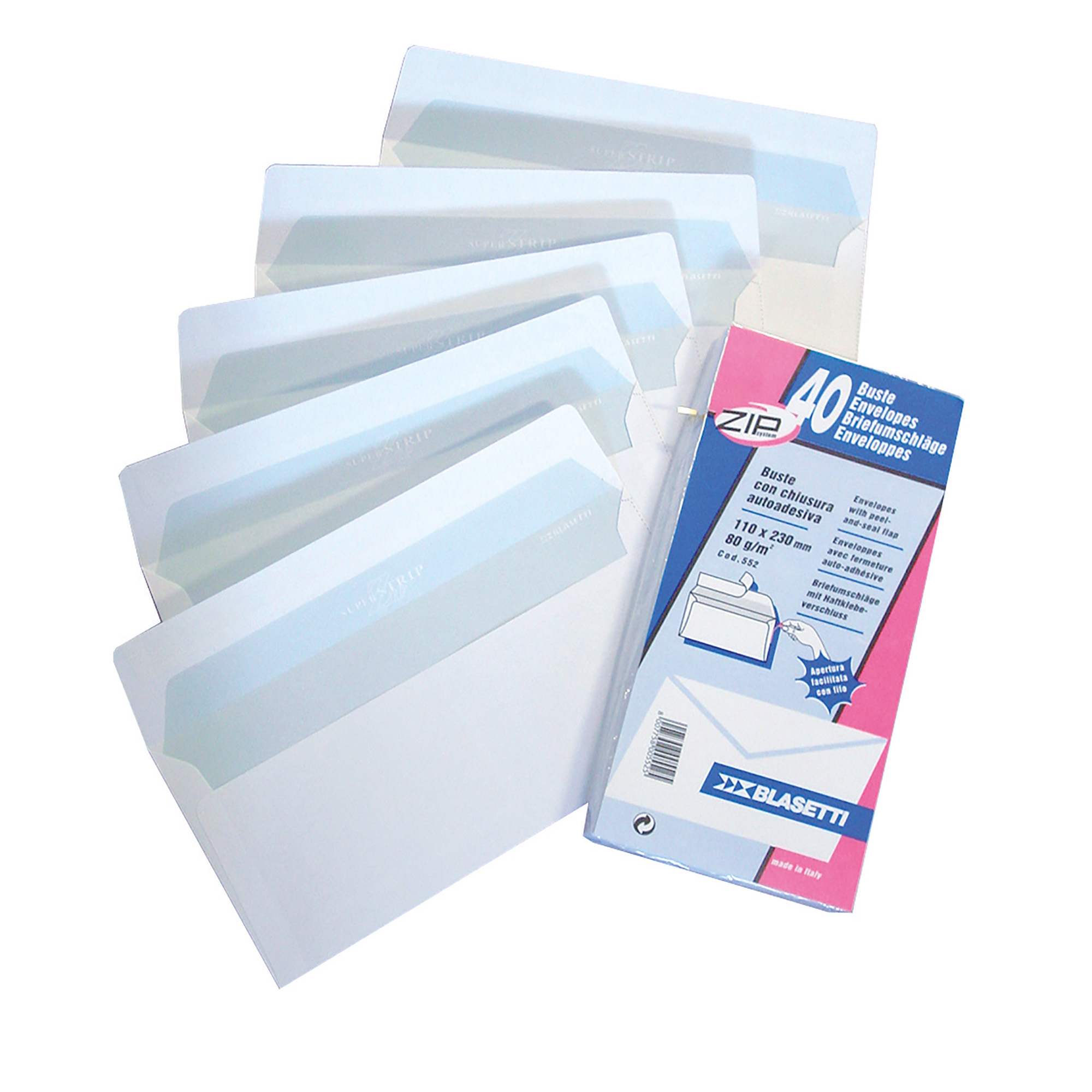 Buste Bianche Comm.li 5 Star - Gommata - 11x23 Cm - 90 G/mq - Con - Foto 8