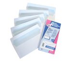 Buste con zip Blasetti 80 g/m² bianco senza finestra chiusura autoadesiva 11 x 23 cm confezione da 40 unità