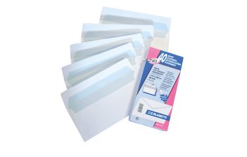 Buste bianche gommate con e senza finestra