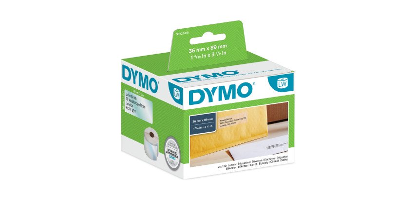 Dymo LW S0722410 / 99013 Authentic Large Address Labels Clear 36 x 89 mm 260 Labels