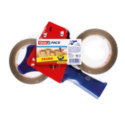 Dispenser tesa® con inclusi 2 nastri per imballo tesa® PP4280 marrone 50 mm x 66 m