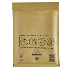 Buste imbottite Sealed Air D/1 - 18 x 26 cm - 79 g/m² avana senza finestra chiusura autoadesiva - 100 unità