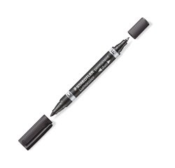 Marcatori STAEDTLER Lumocolor Duo punta rotonda nero 10 pezzi
