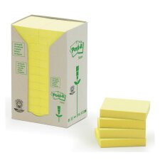 Post-it in carta riciclata Giallo Canary 51 x 38 mm 24 unità