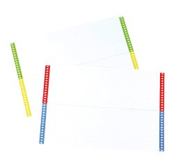 Etichetta/Indice in Cartoncino con Bordi Colorati per Cartelle Sospese da Cassetto, Pacco da 270 etichette, Colori Assortiti