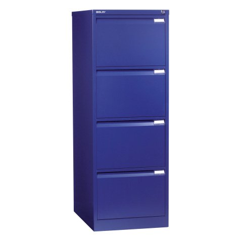 Classificatore Bisley per cartelle sospese 4 cassetti cassetti blu