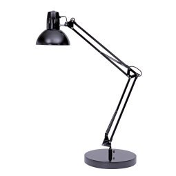 Lampada da tavolo fluorescente Alba Architetto nero 60 w