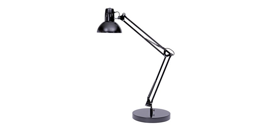 Lampada da tavolo Alba Architetto nero 60 w
