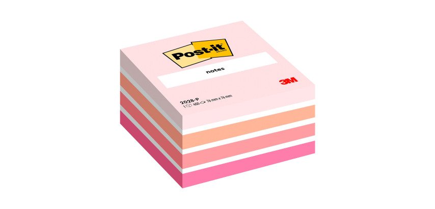 Cubo Post-it Pastello Rosa 76 x 76 mm da 450 fogli