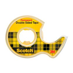 Scotch Double Sided Tape Permanent 12mm x 6.3m Transparent with Dispenser