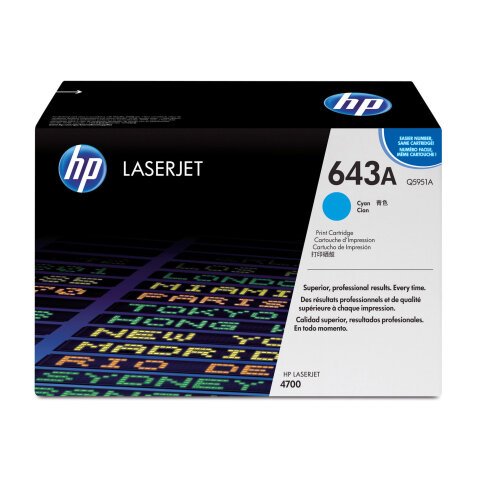 HP 643A Original Toner Cartridge Q5951A Cyan