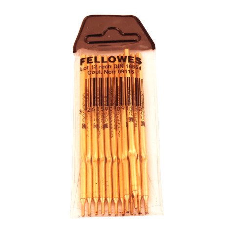 Fellowes Ballpoint Pen Refill Fountain pen Black Pack 12