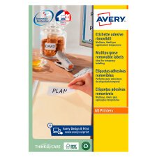 AVERY Etichette in carta bianca  99,1 x 42,3mm, 12 etichette per foglio, adesivo rimovibile, laser e inkjet, 25 fogli