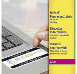 Avery NoPeel Permanent Labels Self Adhesive 45.7 x 25.4 mm White Rectangular 20 Sheets of 40 Labels