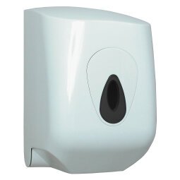 Rolled Hand Towel Dispenser Midi Plastic Wall Mountable White 23 x 23.5 x 35 cm