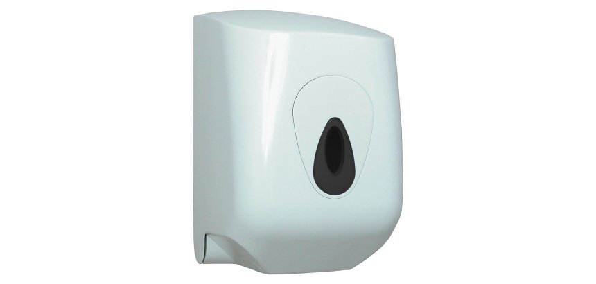 Dispenser carta in rotoli Midi plastica abs bianco 230 (p) x 350 (h) mm