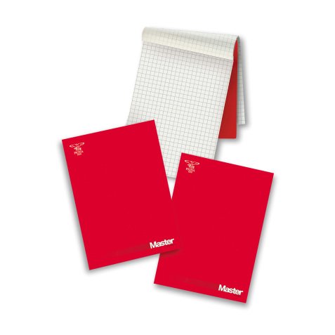 Blocco Pigna Master A4 Rosso Senza Rigatura 29,7 (h) x 21 (l) cm senza perforazione 90 g/m² 5 unità da 90 fogli