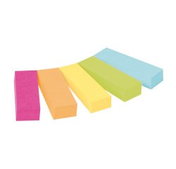 Index Post-it assortiti senza rigatura non perforato 15 x 50 mm 1,5 x 5 cm 70 g/m² 5 unità da 100 segnapagina