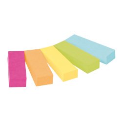 Index Post-it assortiti senza rigatura non perforato 15 x 50 mm 1,5 x 5 cm 70 g/m² 5 unità da 100 segnapagina