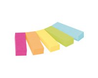 Index Post-it assortiti senza rigatura non perforato 15 x 50 mm 1,5 x 5 cm 70 g/m² 5 unità da 100 segnapagina