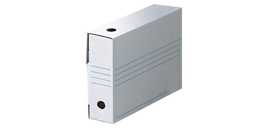 White Bruneau archive boxes in cardboard with a 9 cm back, 25 units