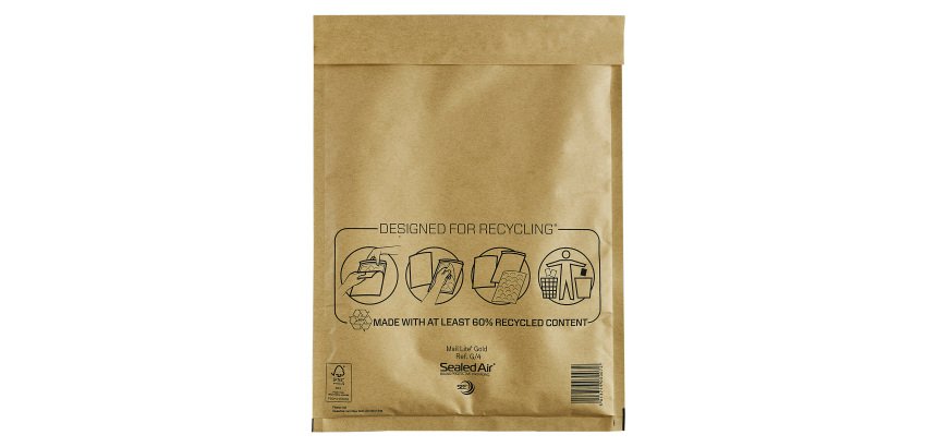 Buste imbottite Sealed Air G/4 - 24 x 33 cm - 79 g/m² avana senza finestra chiusura autoadesiva - 50 unità