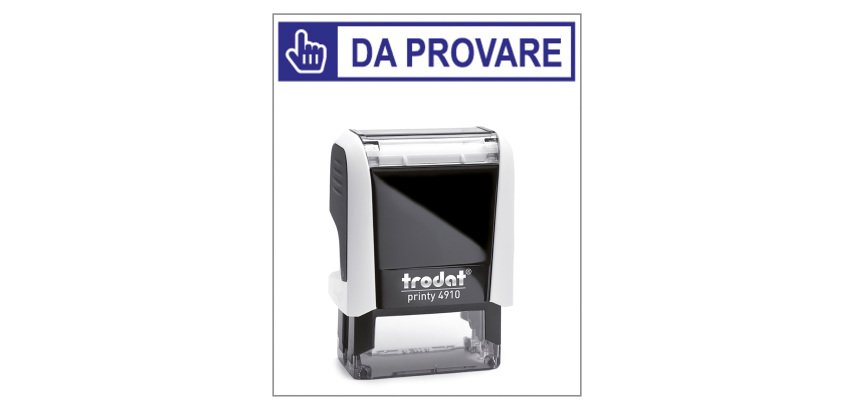 Timbro Trodat Printy 4910 "Da provare" bianco