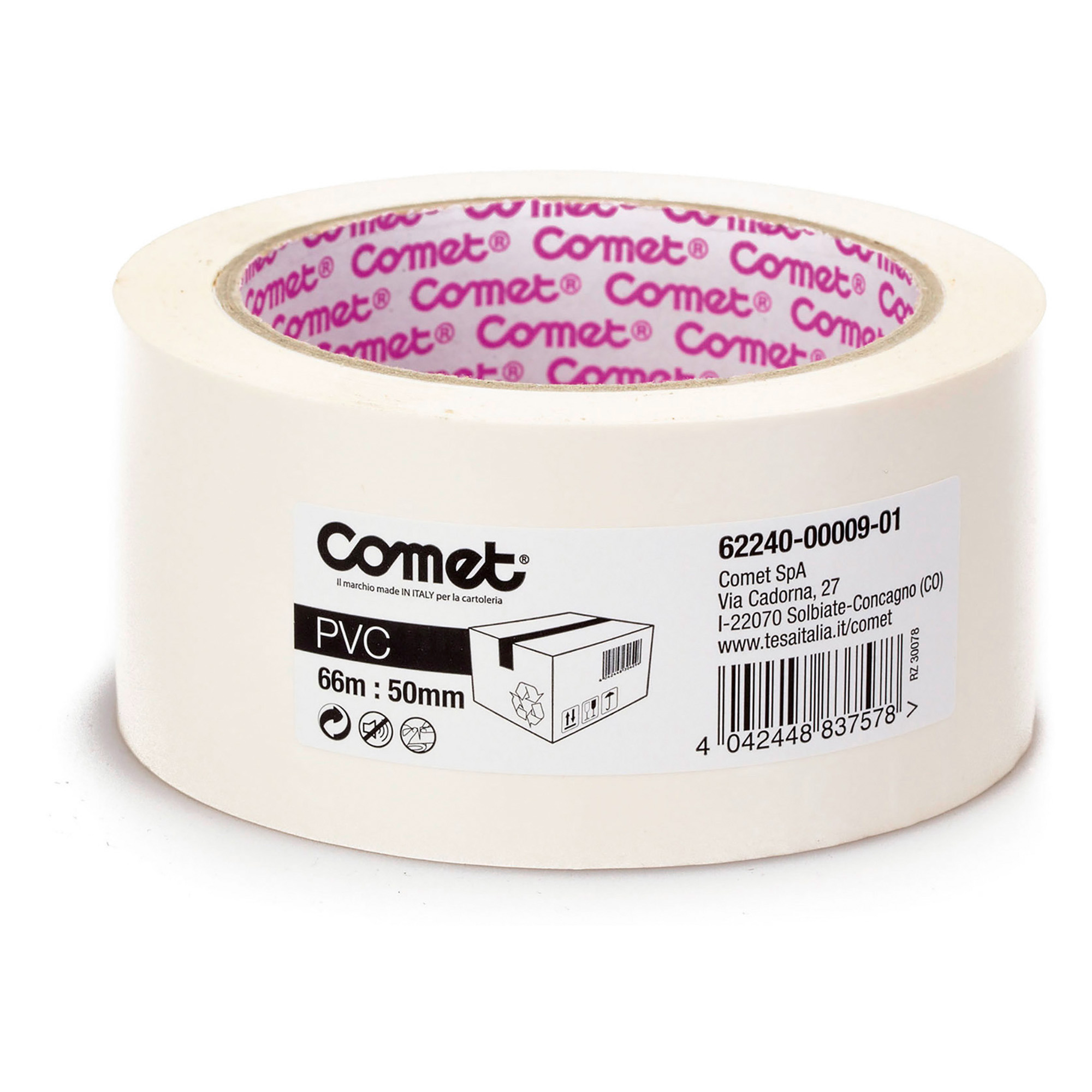 Nastri per imballo Comet 62240 50 mm x 66 m bianco su