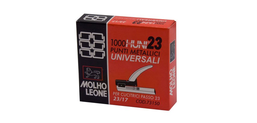 Punti metallici 23/17 Argento 100 fogli 1000 fermagli