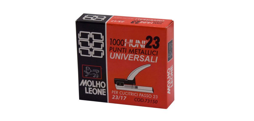 Punti metallici 23/17 Argento 100 fogli 1000 fermagli