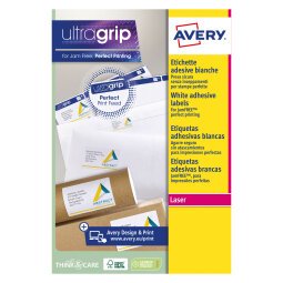 Avery UltraGrip Mini Address Labels L7651-100 Self Adhesive 38.1 x 21.2 mm White Rectangular 100 Sheets of 65 Labels