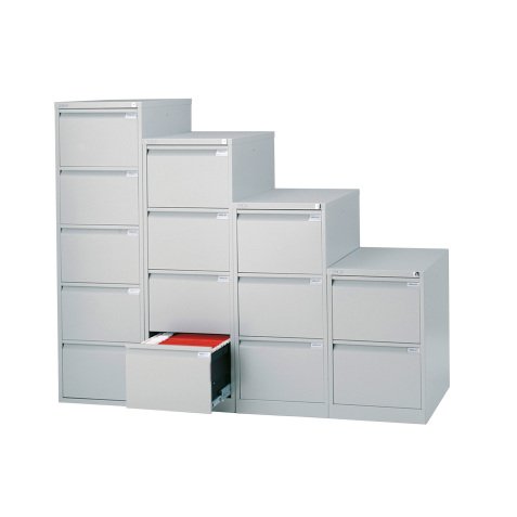 Classificatore Bisley per cartelle sospese 2 cassetti cassetti argento