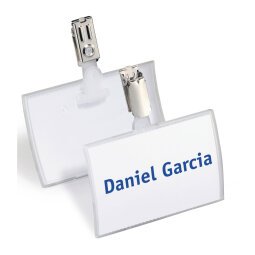 DURABLE Click-Fold Business Card Holder with Clip Click Fold 90 x 54 mm 25 Pieces