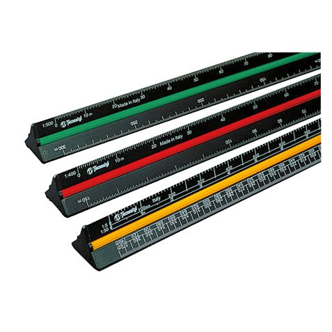 Scalimetro Tecnostyl Nero alluminio 30 cm