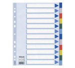 Esselte Dividers Blank A4 Assorted 12 tabs pp blank 10 pieces