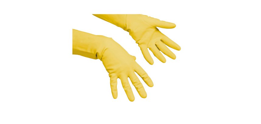 Guanti Vileda Multiuso Gomma taglia m giallo 10 unità