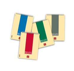Blocchi spiralati Pigna Pignastyl A4 Assortiti A quadretti 29,7 (h) x 21 (l) cm senza perforazione 90 g/m² 10 unità da 60 fogli