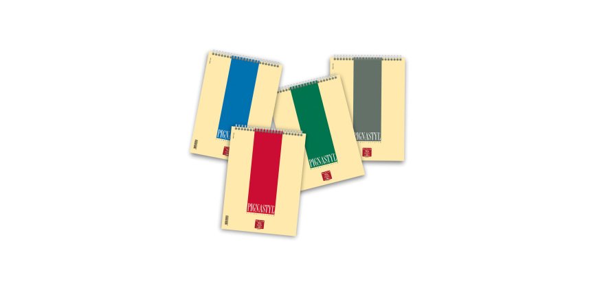 Blocchi spiralati Pigna Pignastyl A4 Assortiti A quadretti 29,7 (h) x 21 (l) cm senza perforazione 90 g/m² 10 unità da 60 fogli
