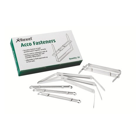 Rexel Filing Clip 70850 A4 Metallic metal 17.5 x 20 cm Pack of 50