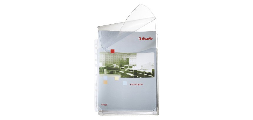 Leitz Premium Expanding Punched Pockets 4757 A4 With Flap Embossend PVC 170 Micron Pack of 5