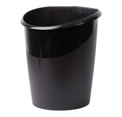 CEP Bin Ellypse OWA Plastic, PP 15L Black 25.1 x 31.8 x 38 cm