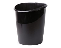 CEP Bin Ellypse OWA Plastic, PP 15L Black 25.1 x 31.8 x 38 cm