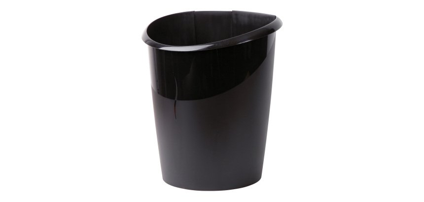 CEP Bin Ellypse OWA Plastic, PP 15L Black 25.1 x 31.8 x 38 cm