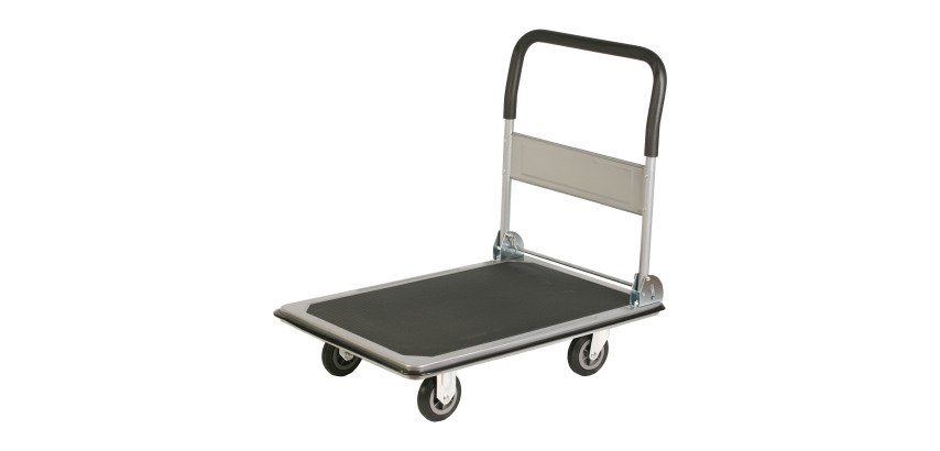 Carrello con pianale orizzontale in lamiera rinforzata, portata 300kg
