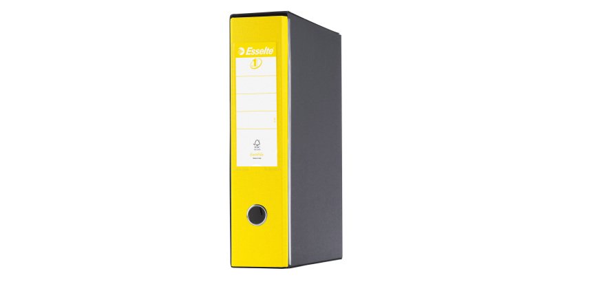 Registratore protocollo dorso 8 cm giallo Eurofile Esselte in confezione convenienza 11+1 in omaggio