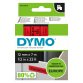Dymo D1 S0720570 / 45017 Authentic Label Tape Self Adhesive Black Print on Red 12 mm x 7m