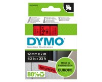 DYMO S0720570 Nastro Standard D1, 12 mm x 7 m, Nero su Rosso